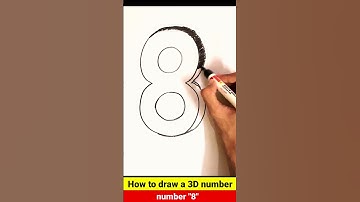 How to Draw a 3D number "8" in an Quick and easy way | #shortvideo #shorts #short