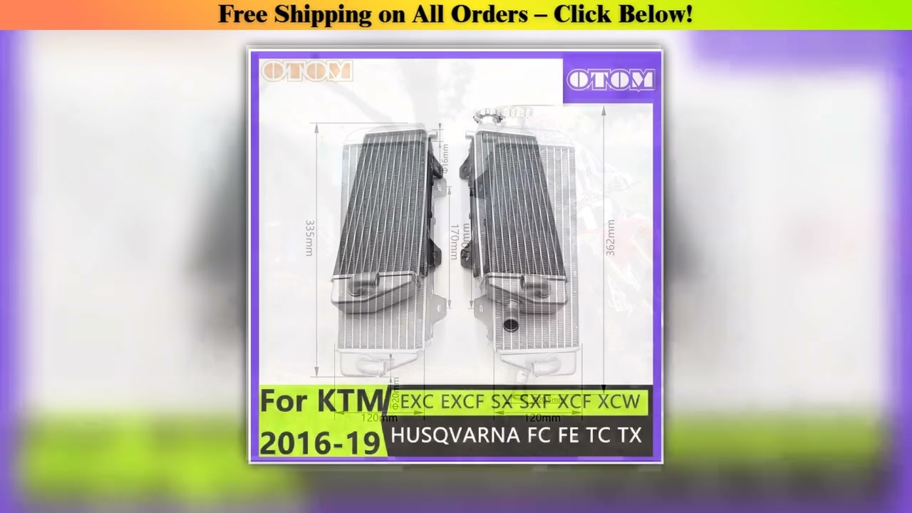 OTOM Motorcycle Accessories Cooling Radiator  Water Tank For KTM EXC EXCF SX SXF XCF XCW HUSQVARNA
