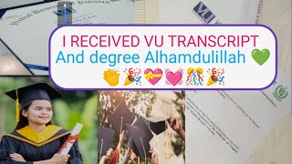 I Received my MSC economics Transcript and degree Alhamdulillah 💚✍️👏🎉⭐🎊🎉| Nagina Sabir