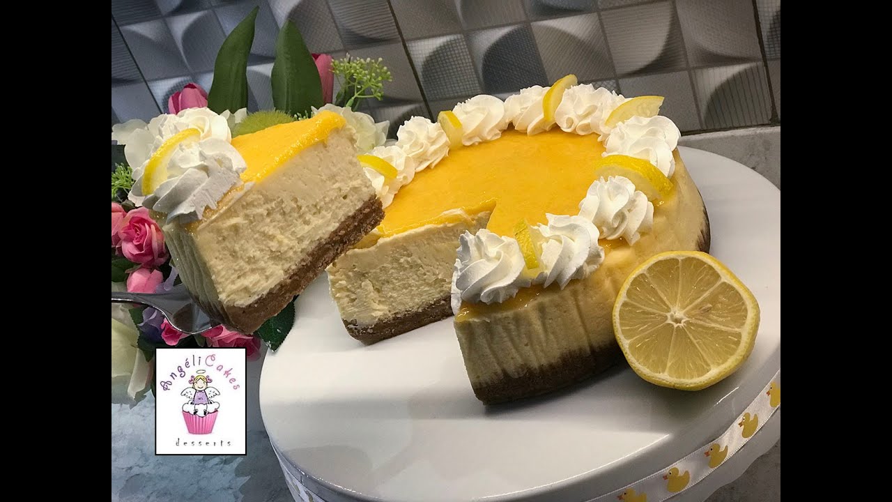 LIMON AMARILLO CHEESECAKE con curd de limón y chantillí / LEMON CHEESECAKE by ANGELICAKES DESSERTS