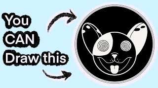 You CAN draw this black & white sticker French Bulldog in procreate | tutorial for beginners You CAN draw this black & white sticker French Bulldog in procreate | tutorial for beginners