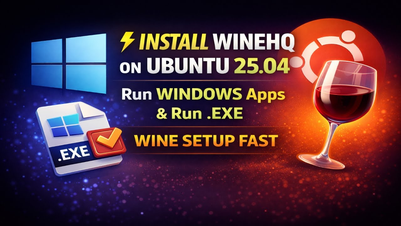 ⚡Установите WineHQ в Ubuntu 25.04 | Запуск приложений Windows и .EXE-файлов в Ubuntu 25.04 — Быст...