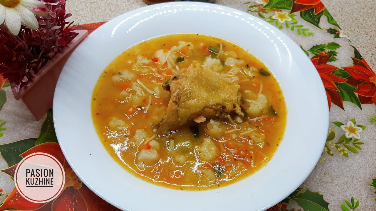 Supë me lulelakër e perime të tjera me  dy lugë makarona/e shpejt dhe e shëndetshme!