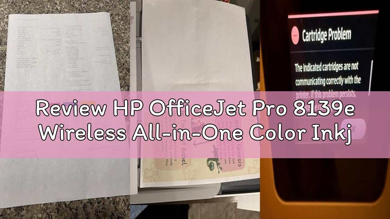 Review HP OfficeJet Pro 8139e Wireless All-in-One Color Inkjet Printer, Print, scan, copy, fax, ADF,