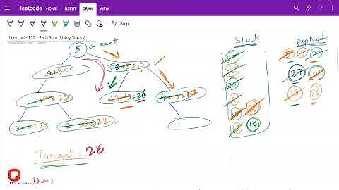 Leetcode 112 - Path Sum: Using Depth First Search with Stacks