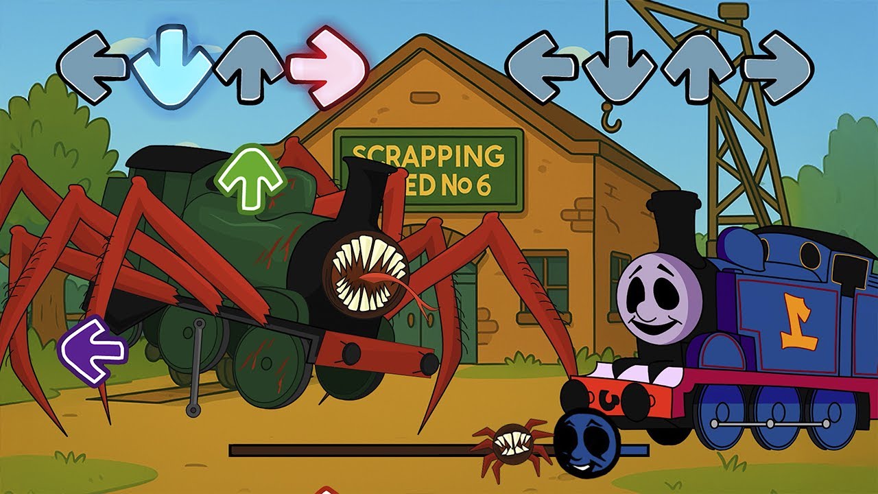 FNF Beast ALL Phases 1-3 VS OG Thomas Railway (Monochrome) - Friday Night Funkin'