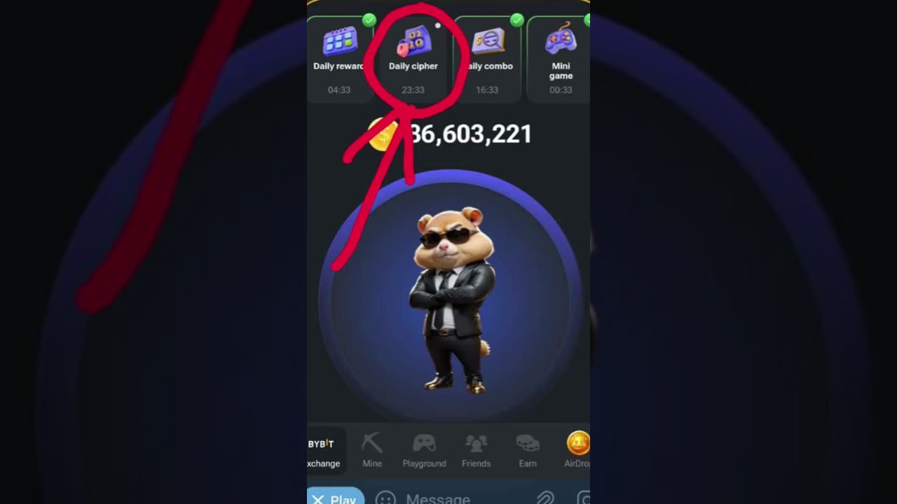 daily cipher 11 August hamster combat  .    