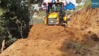 Hilly Tourism Region-Hilly Road Dirt Clearing-Backhoe Loader Video