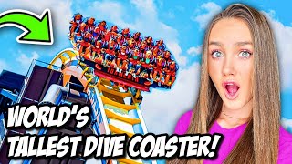 I Rode The RECORD-BREAKING Tormenta Dive Coaster! | Six Flags Over Texas