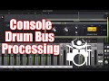 Using uad apollo console to build a drum sub mix group with buss processing