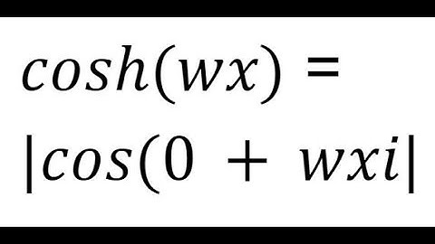 Hyperbolic Cosine vs. Complex Cosine in Google Sheets and Excel using IMABS IMCOS COSH