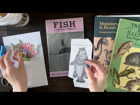 ヴィンテージ冊子にコラージュ | journal with me | ジャンク