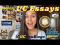 THE ESSAYS THAT GOT ME INTO ALL OF THE UCs + Tips on how to choose prompts & approach them | 2020