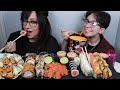 SUSHI AND BAKED MUSSELS MUKBANG | EATING SHOW