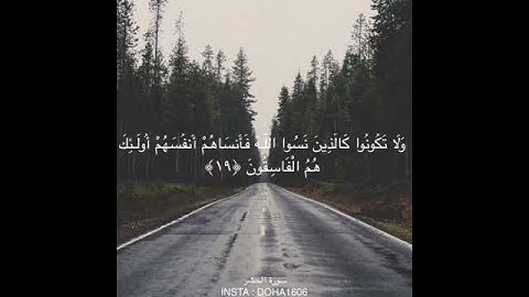 سورة الحشر الاية ((19)) صوت راااائع وخاشع 😢❤