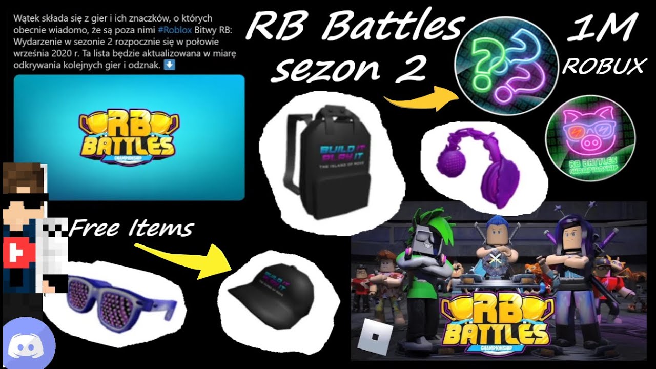 Rb Battles Sezon 2 1m Robux Badges Free Items