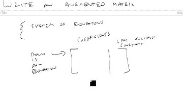 Convert a system of equations into an augments matrix