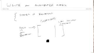 Convert a system of equations into an augments matrix