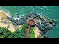Bekal Fort &amp; Beach Aerial View! | Kasargod, Kerala | ബേക്കൽ കോട്ടയിലെ കാഴ്ചകൾ - Bekal Fort in 4K