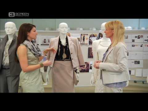 Carolyn Kepcher speaks with fashion designer Ann Taylor's Michelle Longo at their New York Corporate Headquarters on their Summer lineup of women's apparel.