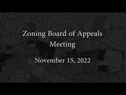 Zoning Board of Appeals - November 15, 2022