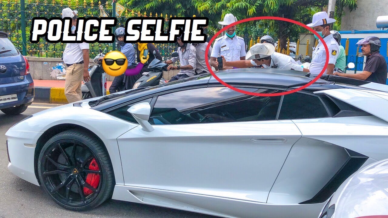 Sandalwood actor Darshan's Lamborghini Aventador *Police clicks a selfie* -  YouTube