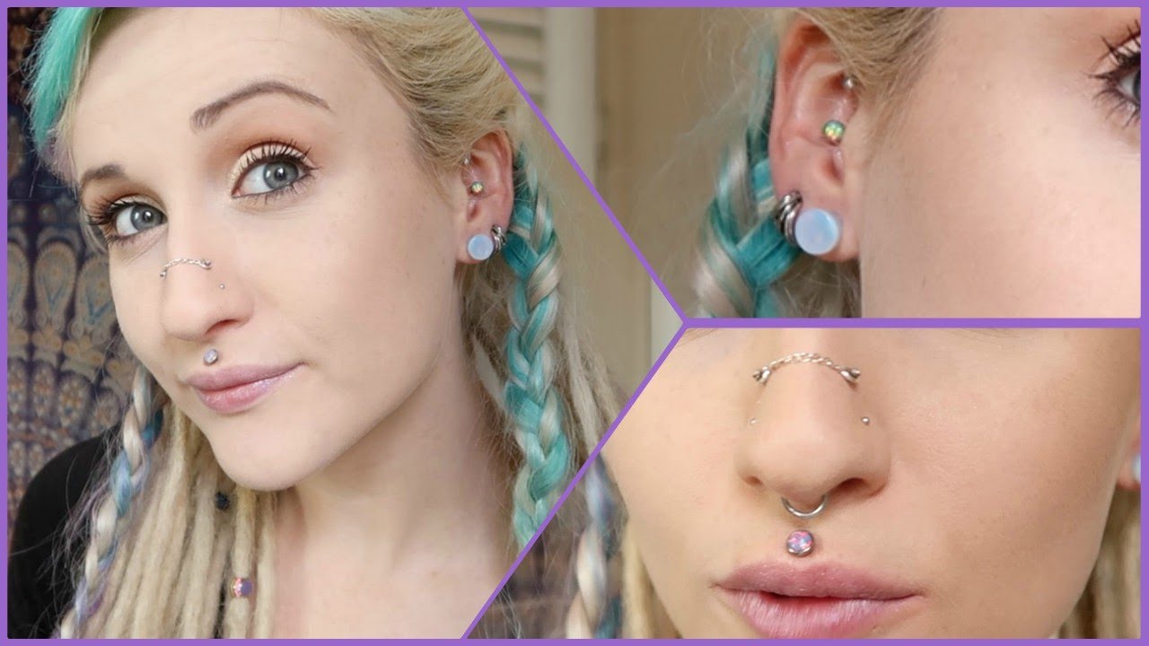 Changing My Piercings! + 5 Rings 1 Hole.. YouTube
