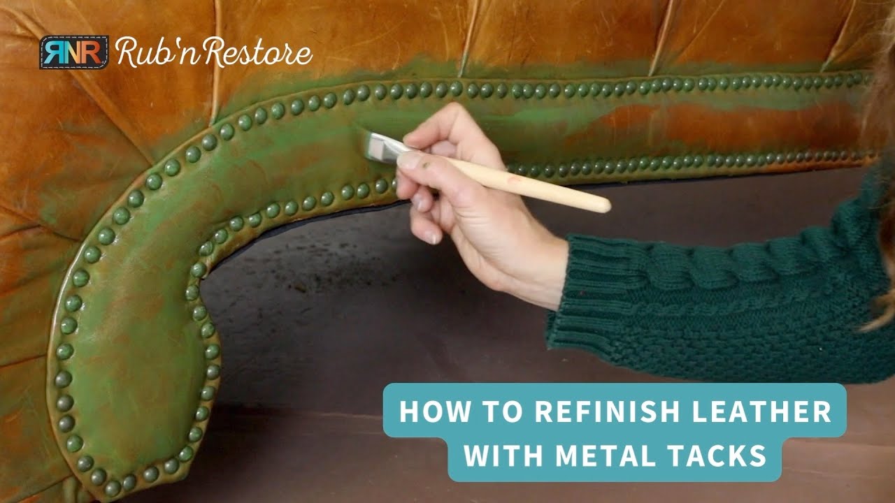 How to Restore or Recolor Leather Furniture with Lots of Metal Tacks ...