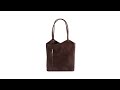 TUSCANY LEATHER PATTY LEATHER CONVERTIBLE BAG DARK BROWN - TL141497