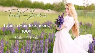 Full Shine® Ice Blonde Tape Hair Extensions #1000 screenshot 3