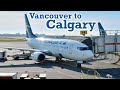 Full Flight: WestJet B737-700 Vancouver to Calgary (YVR-YYC)
