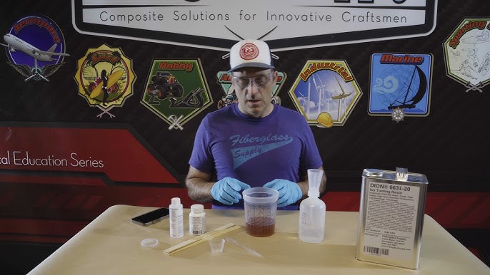 How to mix Fiberglass Resin & Clean Tools 