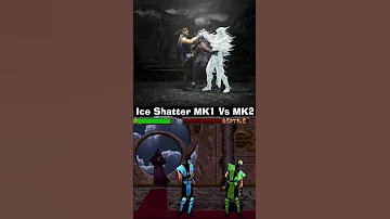 Sub Zero Ice Shatter Fatality MK1 Vs MK2 
