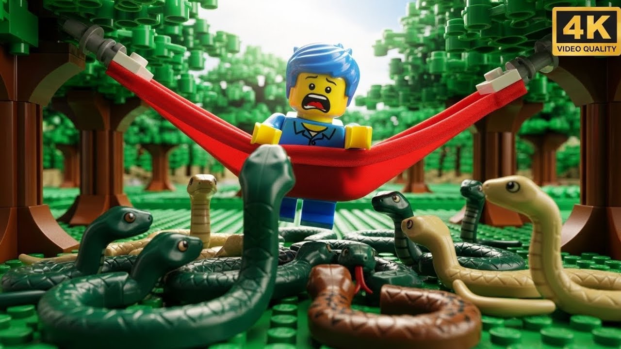 Sleeping in a Hammock Above Snake-Infested Ground in LEGO City! 🐍💤🌳
