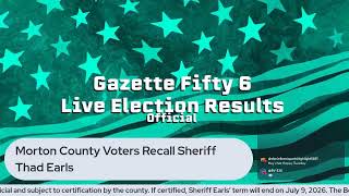 Waiting for official results from today’s Morton County Sheriff Recall election.