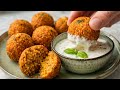 Crispy Chickpea Balls with Creamy Sauce – Better Than Falafel