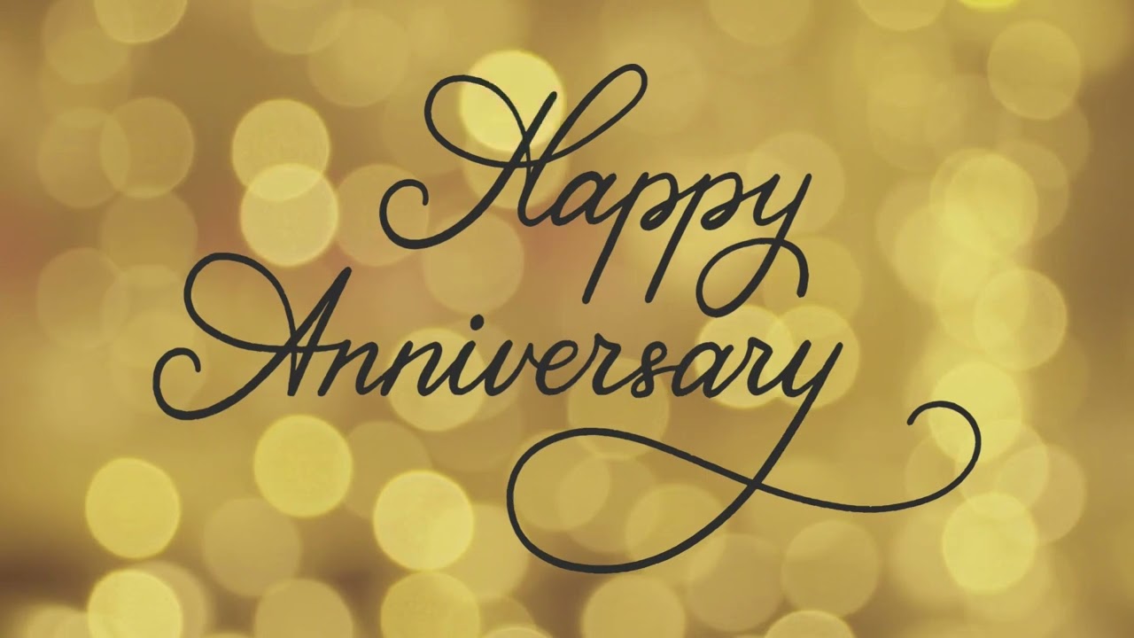 Golden Anniversary Screensaver - Happy Anniversary Screensaver - Anniversary Wallpaper - HD - 1HR