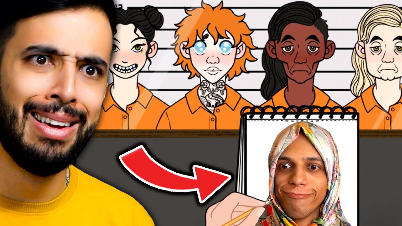 باید قیافه قاتل رو با کمک حرف های مردم میکشیدم ولی ریدم😬(Sketchy Individuals)