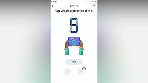 Easy Game - Stop when the sequence is shown - Level 75 solution