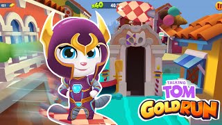 Talking Tom Gold Run - Cyber Angela // but every world that she goes more faster would be (gameplay)