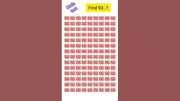Find 93? #puzzle #puzzlegame #numbergame #numberpuzzle #education #observation #shorts #maths