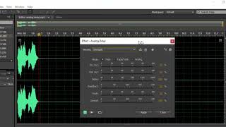 Adobe Audition delay- echo-analog delay