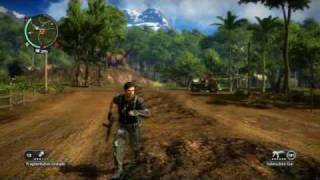 Just Cause 2 flying enemy glitch