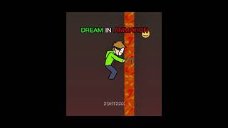 Dream in animation🥱 vs Dream in real manhunt🥶 | #shorts