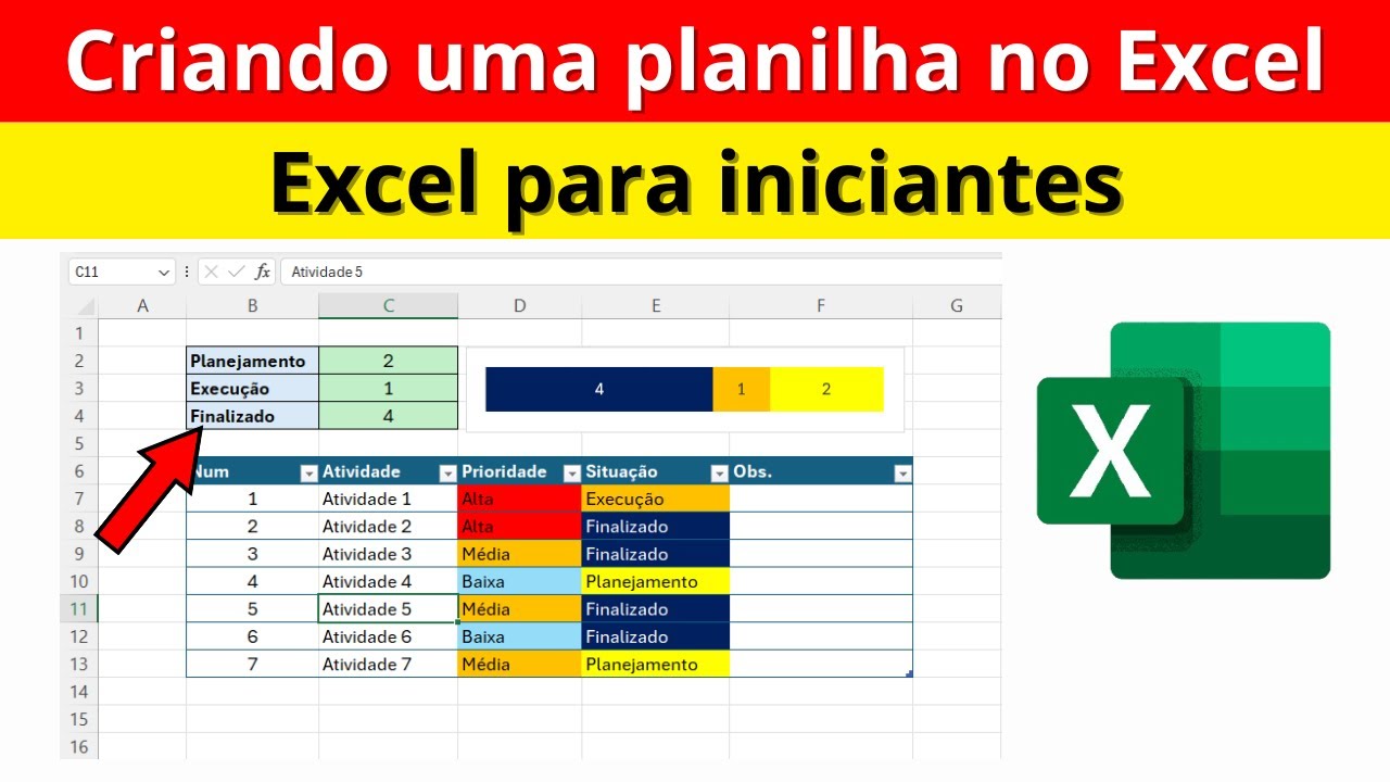 Como criar uma planilha no Excel para controlar suas tarefas diárias ...