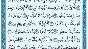 سورة المطففين مكتوبة / سعود الشريم