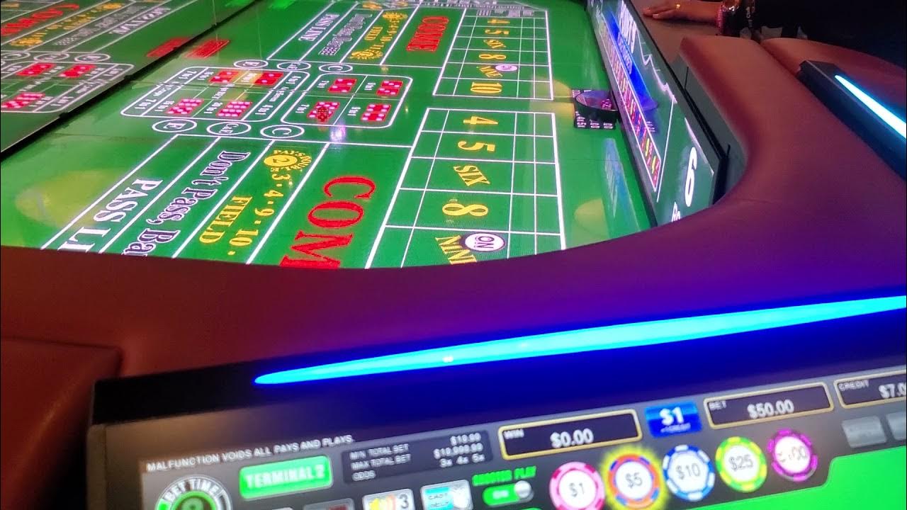 electronic craps table with game play YouTube