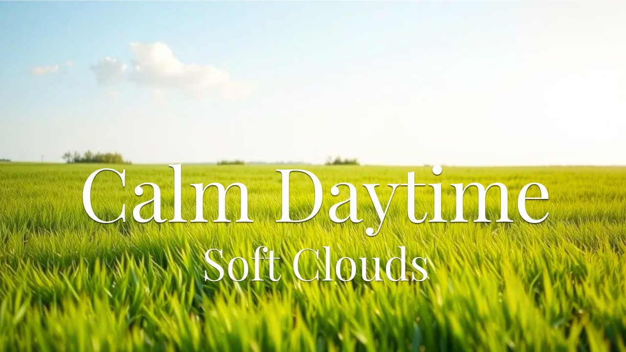 Lofi BGM for Calm Daytime｜穏やかな集中・軽作業にちょうどいい昼時間｜白い雲が流れる草原のやさしい光｜Sunlit Meadow Lo-Fi