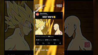Who Wins? 🥊 Goku vs Saitama Slap Battle 😰 #anime #goku #saitama #shorts