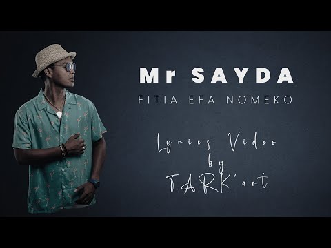 Mr SAYDA  - FITIA EFA NOMEKO  | Lyrics Video by TARK'art